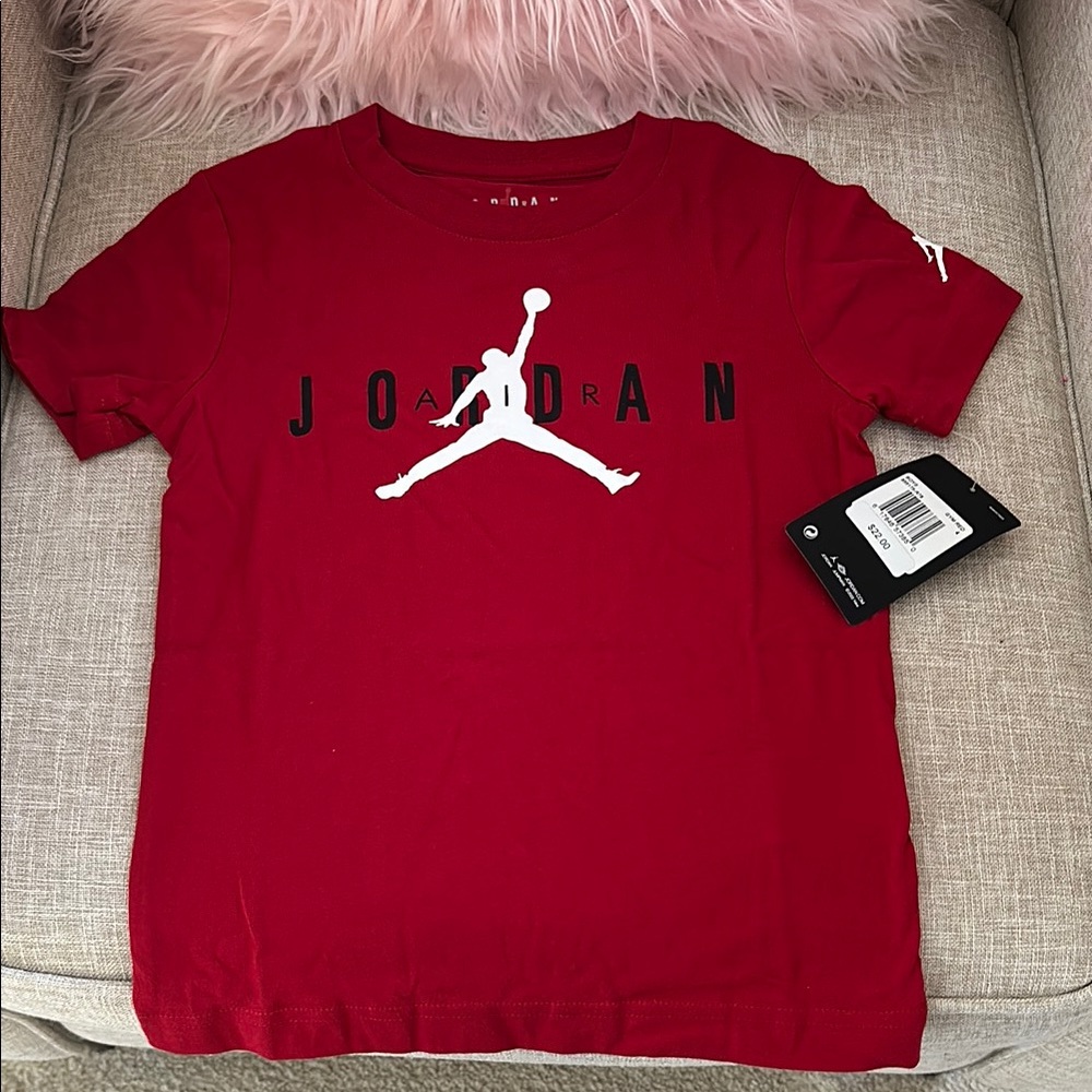 Jordan Red Short Sleeve Tee with Jumpman Logo